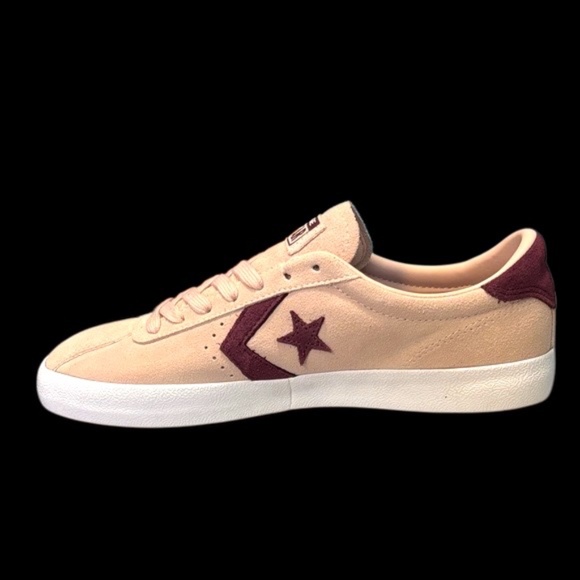 NWOT-Converse Women’s Breakpoint Ox Suede Sneakers; Dusty Pink/Burgundy Accents - Picture 6 of 11
